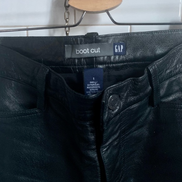 Bootcut black leather pants - Picture 2 of 3